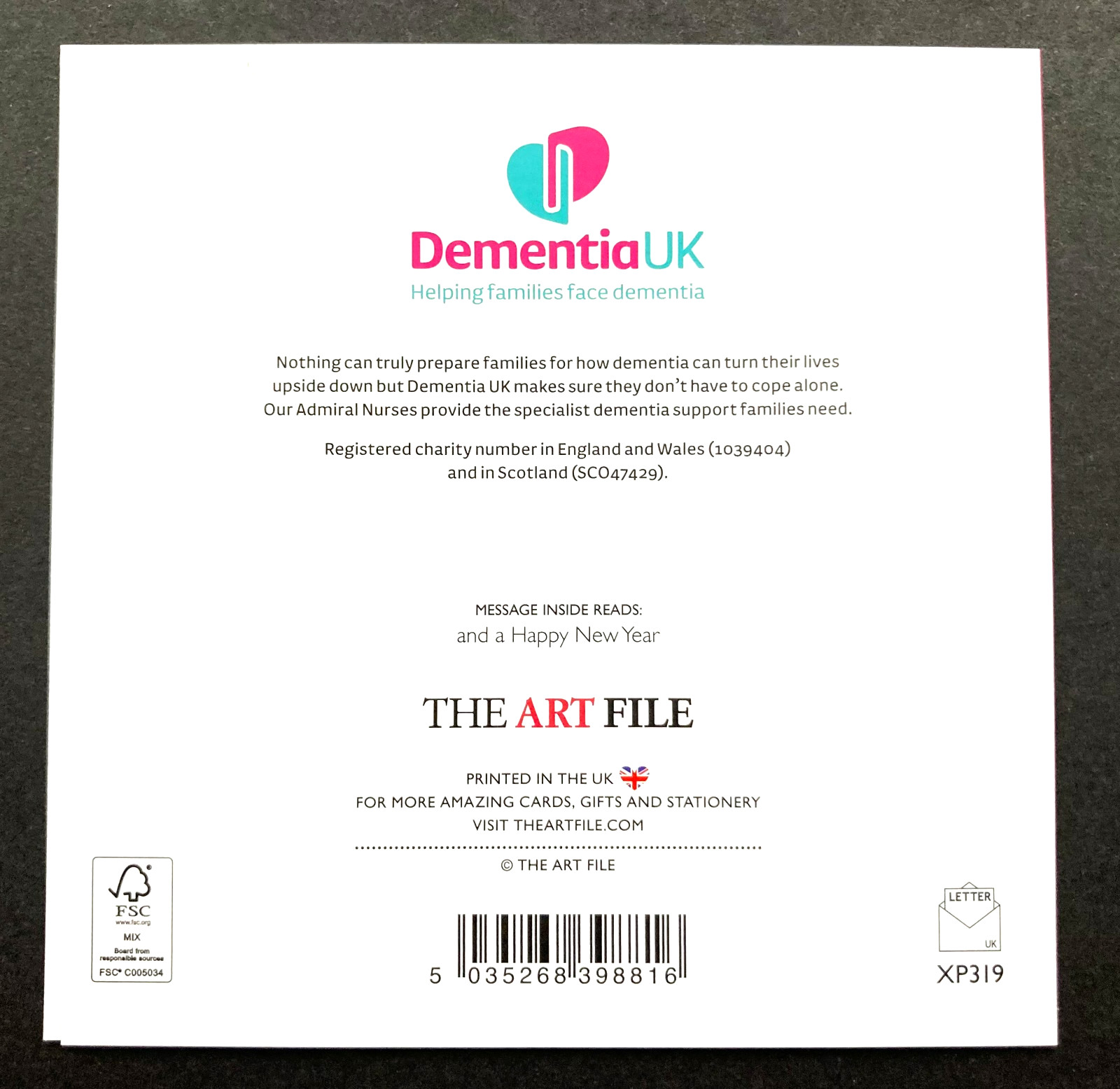 SET OF 4 Dachshund Charity Christmas Cards Britain British England Dementia UK
