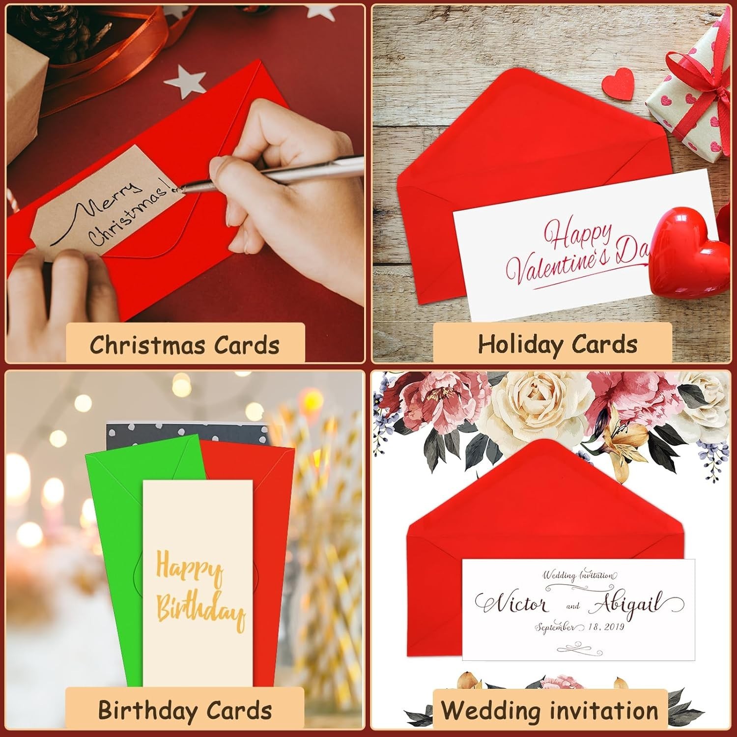 Assorted 500-Pc Neon Envelopes in 10 Colors – Ideal for Letters & Announcements