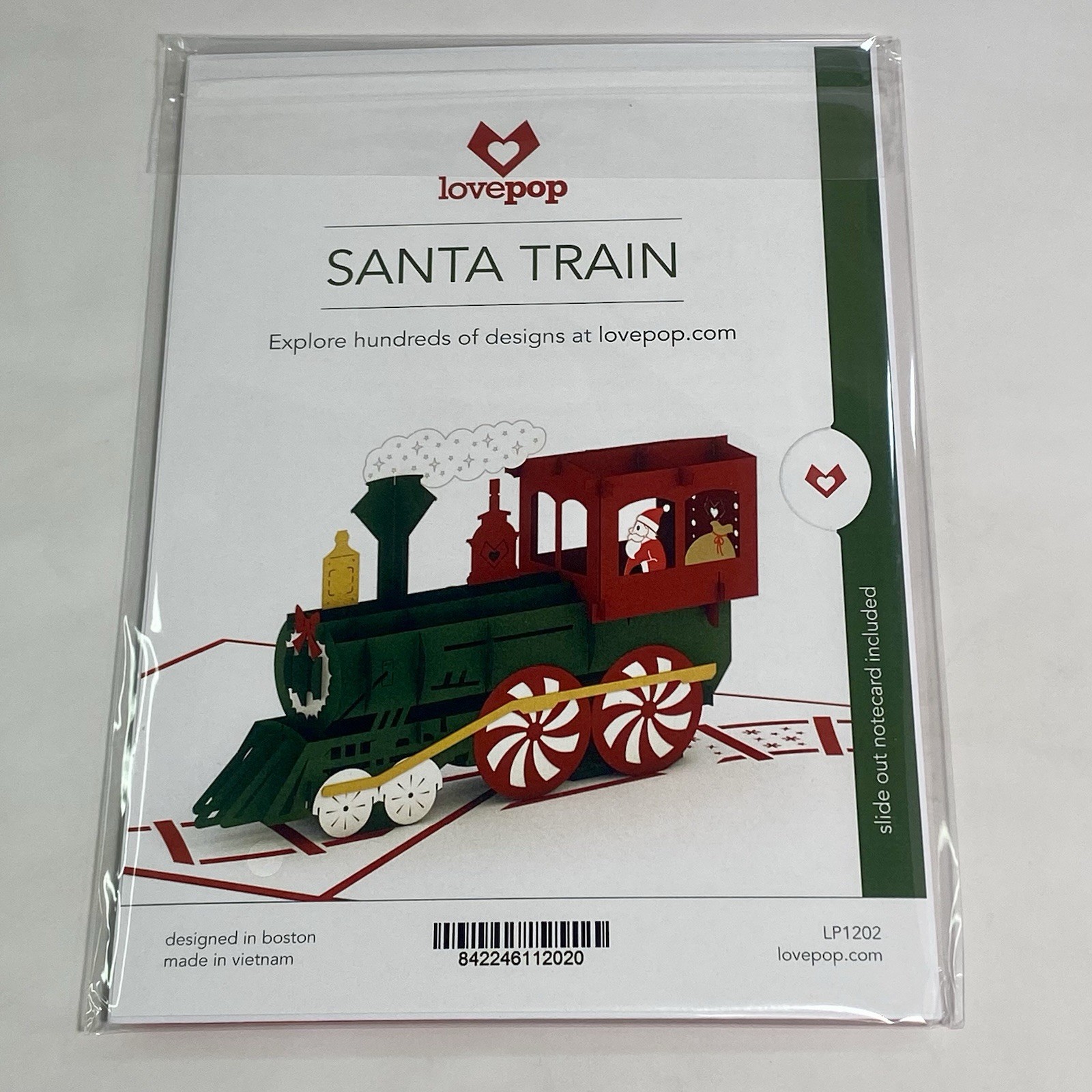 Lovepop LP1202 SANTA TRAIN Slicegami Pop Up 3D Christmas Greeting Card