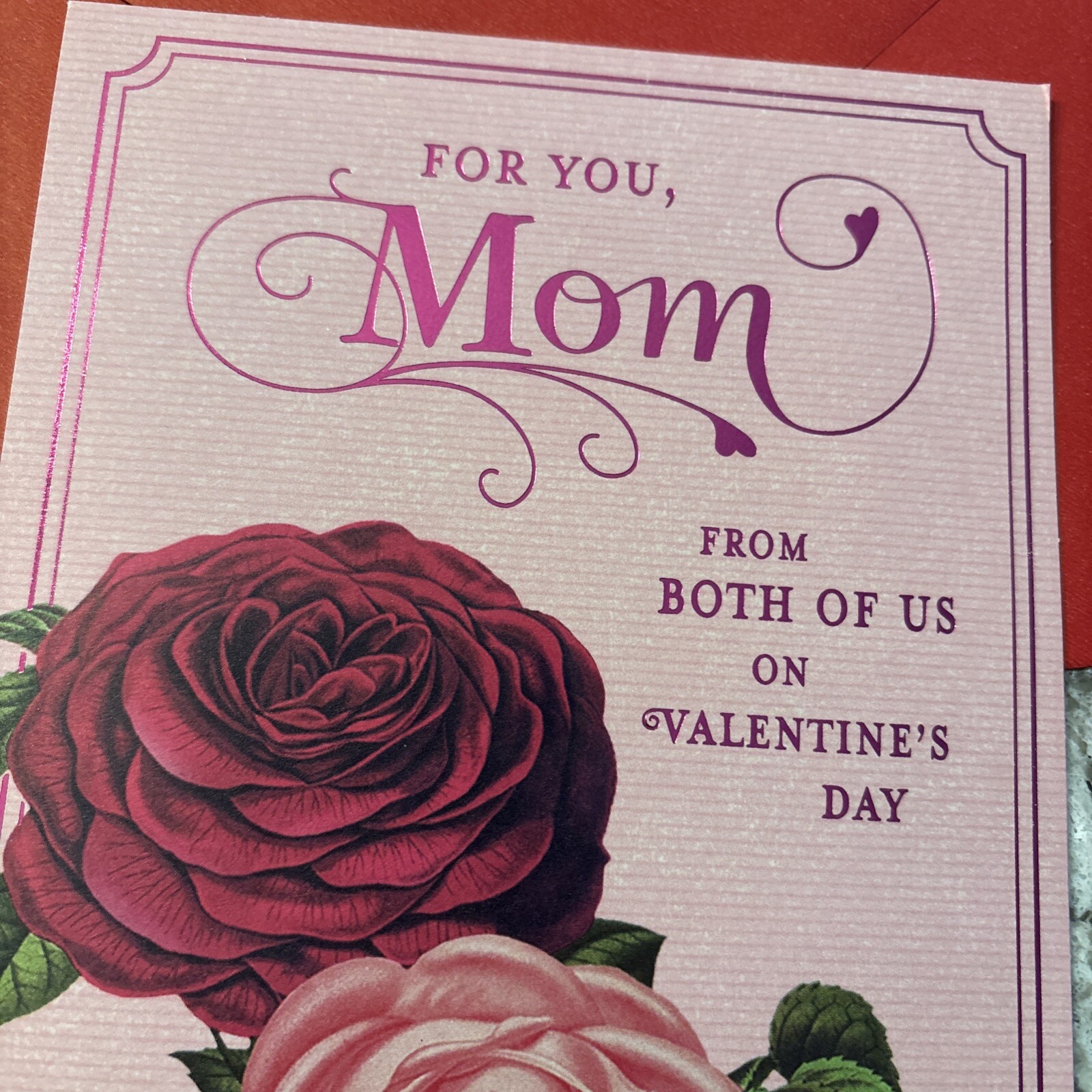 Valentine’s Day Mom From Both Of Us Loved 5.5”x8” Hallmark Greeting Card
