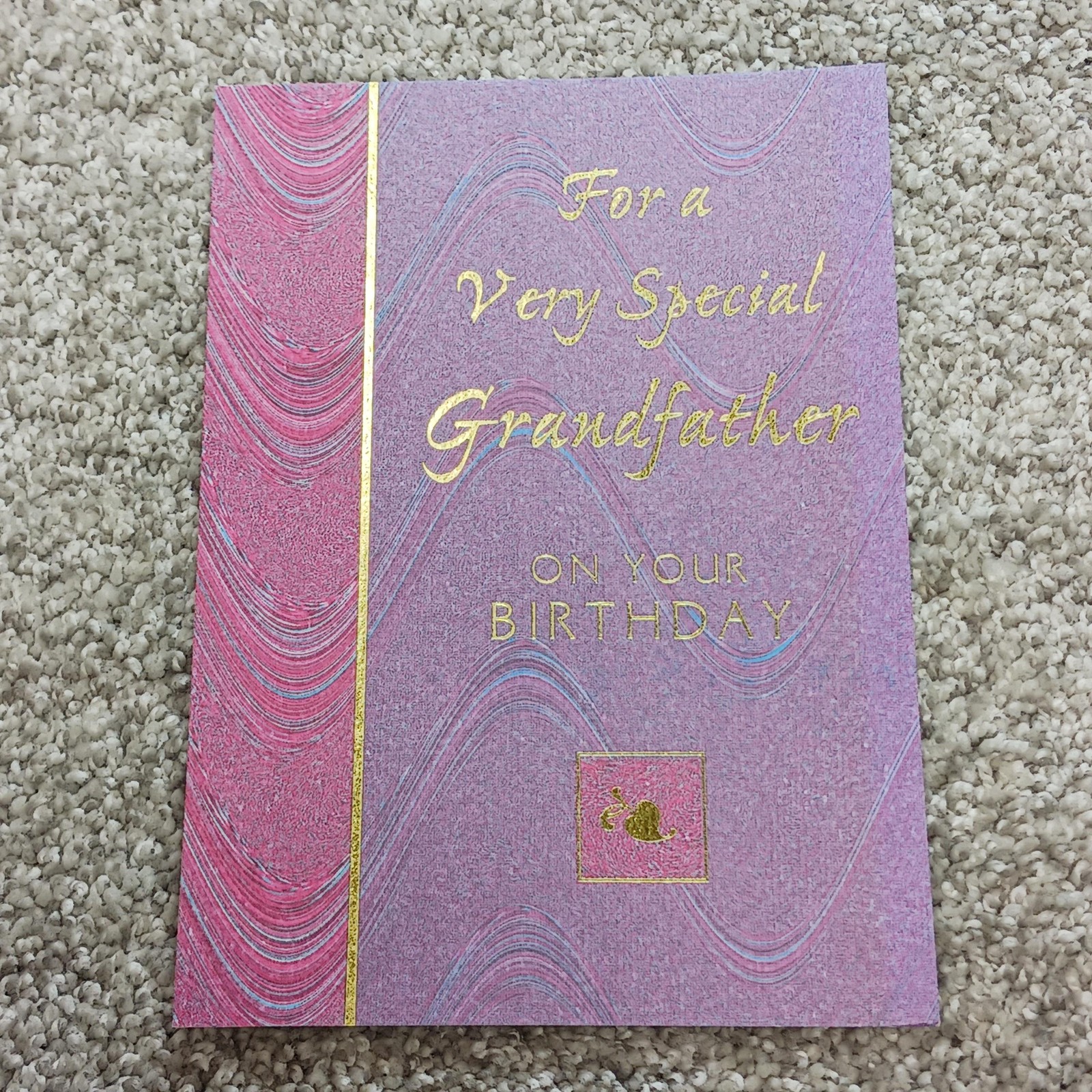Majestic Greetings Greeting Card Mens Purple Grandfather Birthday Metallic USA