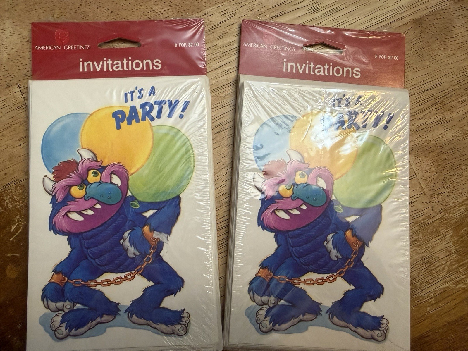 My Pet Monster Vintage Party Invitations American Greetings USA NOS Lot of 2