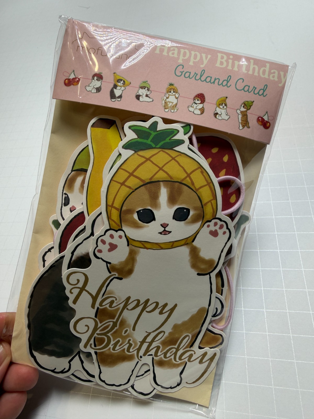 Mofusand Happy Birthday Garland Card from Japan – US Shipper