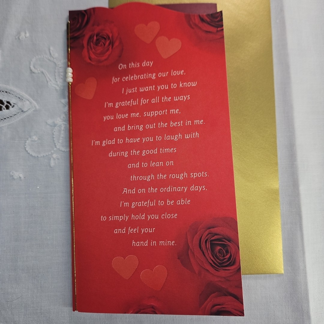 Valentine’s Day for Love Spouse Special Person Floral Red Roses Between U& Me
