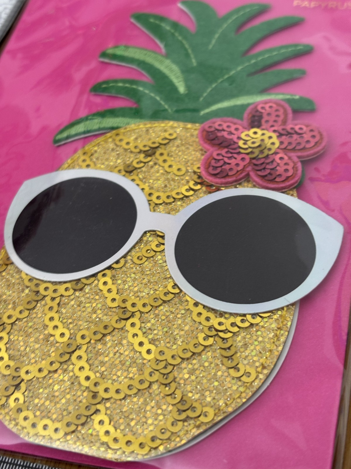 Papyrus Premium Greeting NEW Card Happy Birthday Pineapple Sunglasses Shine CUTE