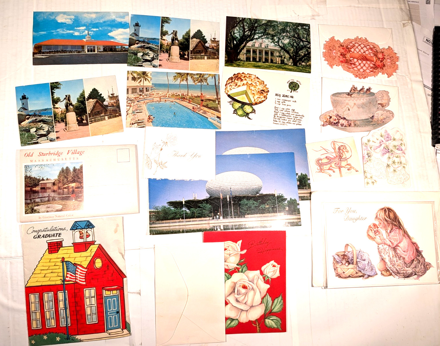Vintage Post Cards, Current Holiday, All Occasion Greeting Cards Lot Of 16