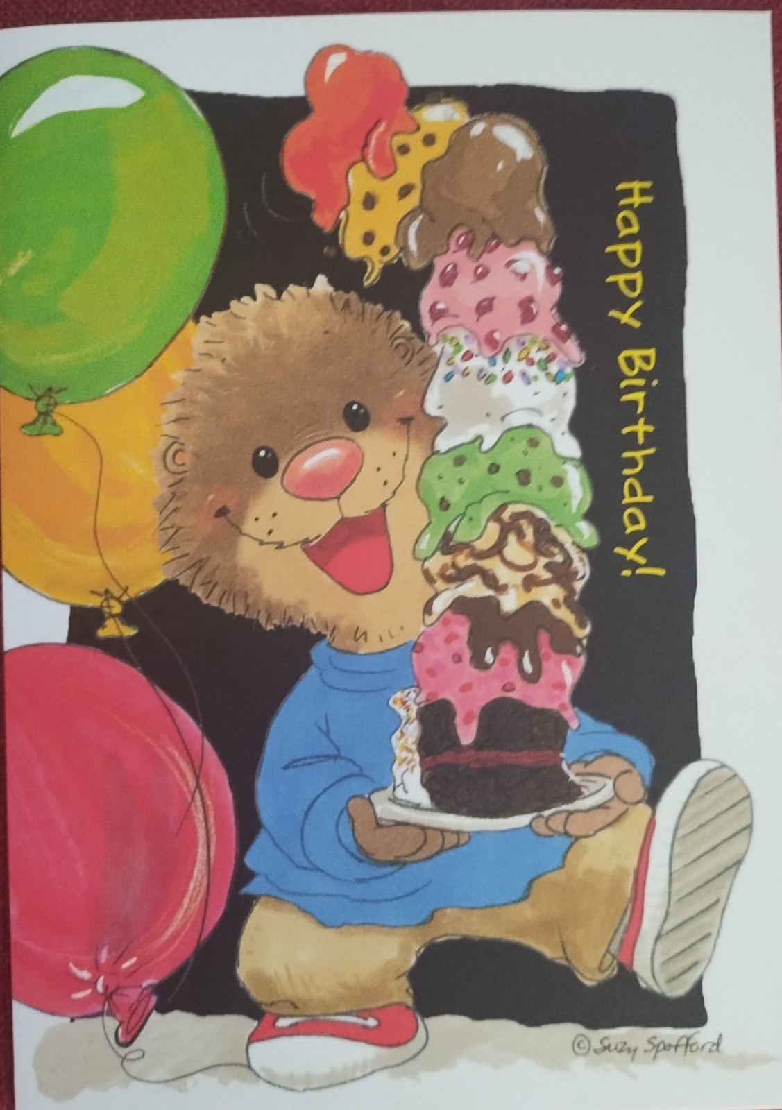 SUZY’S ZOO OLLIE MARMOT HAPPY BIRTHDAY GREETING CARD W/ENVELOPE