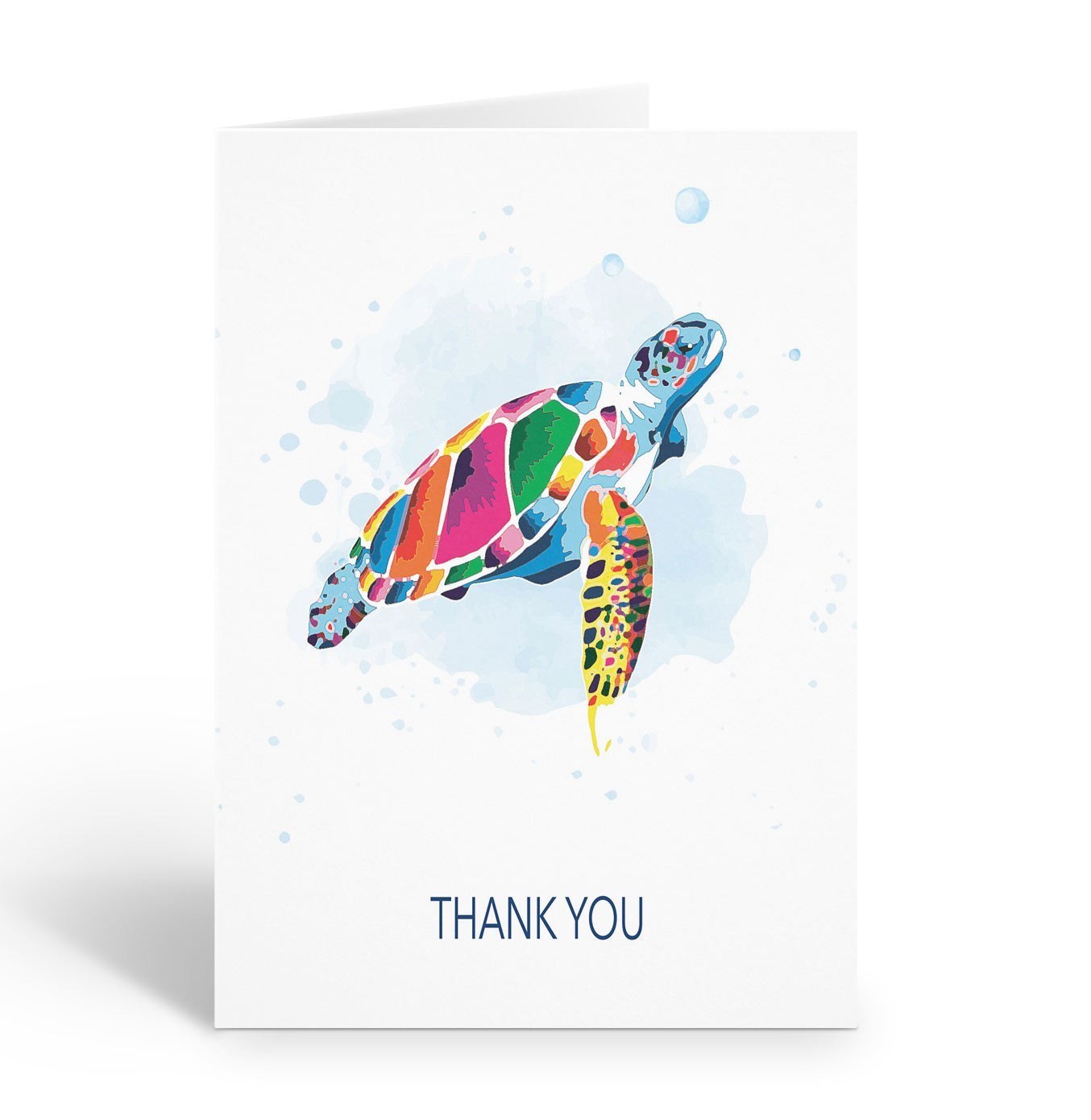 Sea Turtle Thank You Card Set, 10 cards w/Envelopes – Size 4.25″ x 5.5″