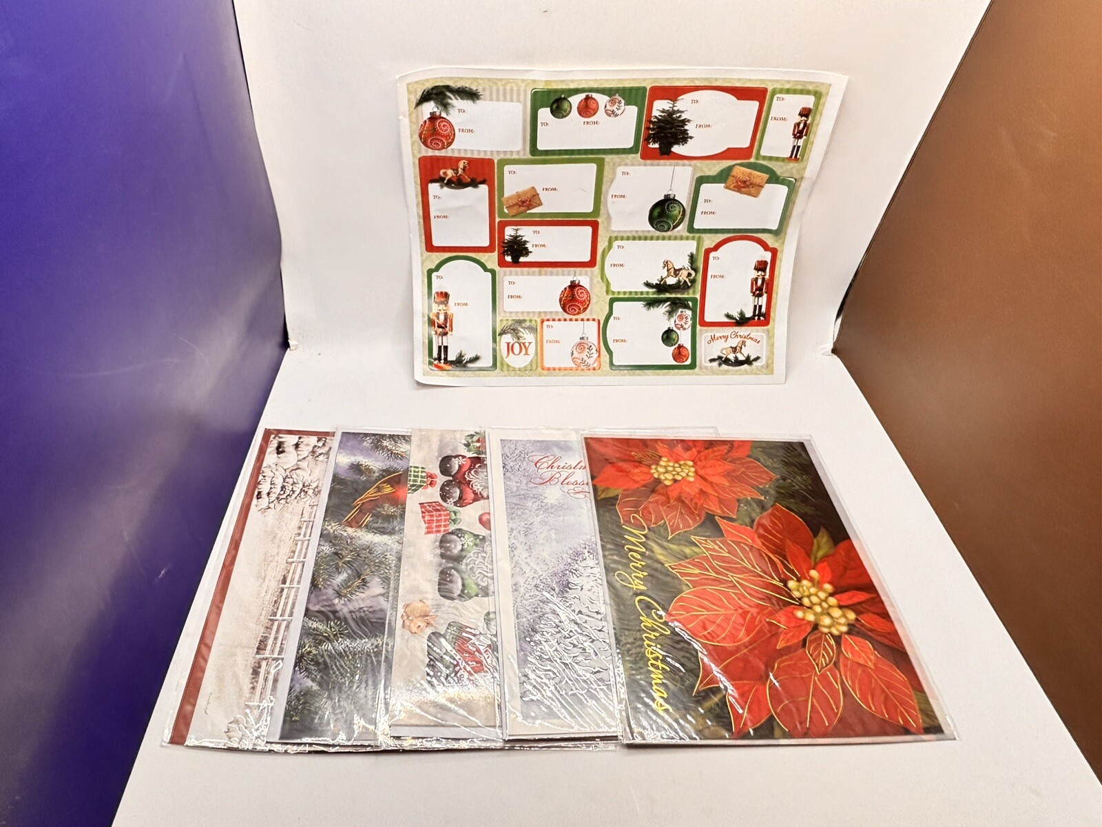 NEW Christmas Card Lot With Gift Tags Greeting Cards For Anyone Sealed
