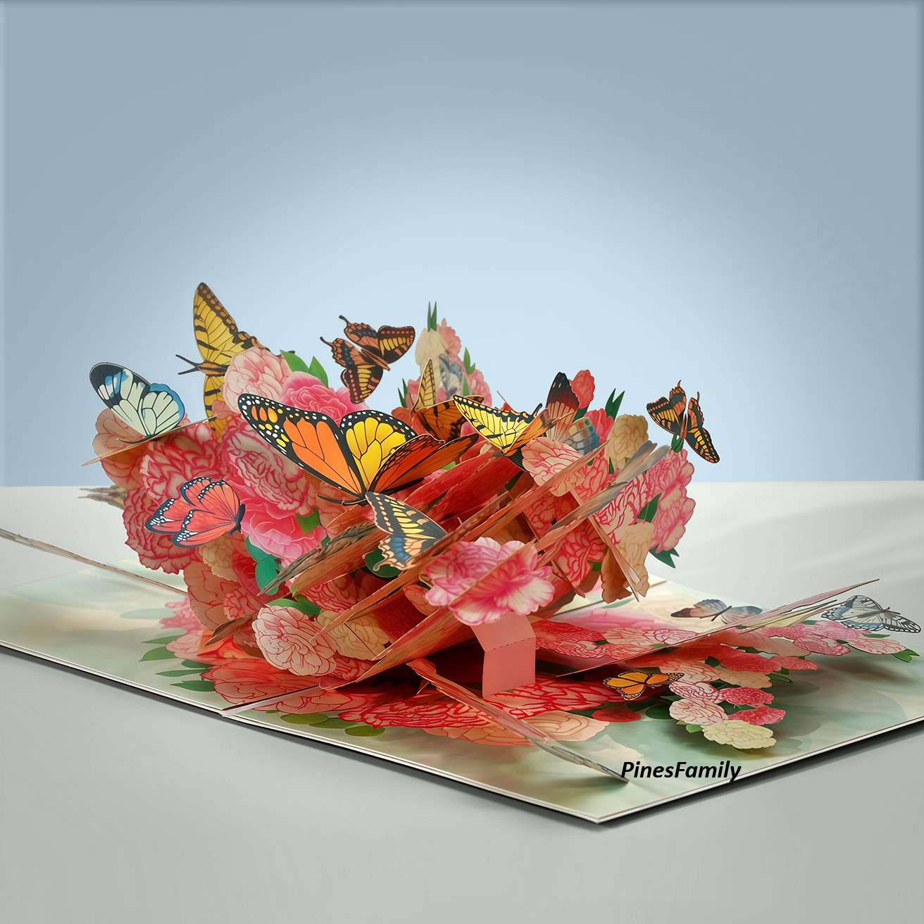 A21-3D Pop Up Butterfly Greeting Card – Elegant and Unique Birthday or Special O