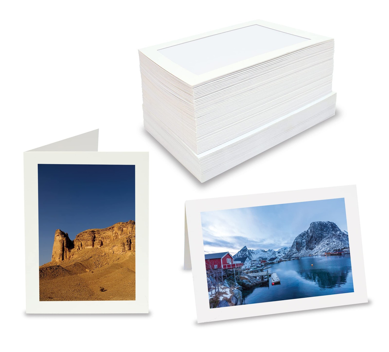 Photo Frame Note Cards for 4″ X 6″ Photos, 50 Pack, Photo Inserts with Envelopes