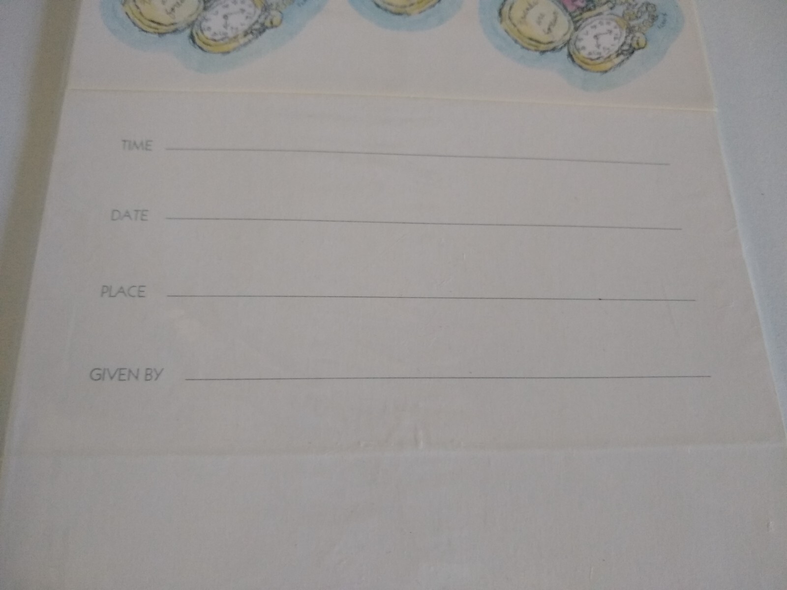 Vtg Flavia Weedn Applause Going Away Tri-fold Party Invitations Stickers 10 each
