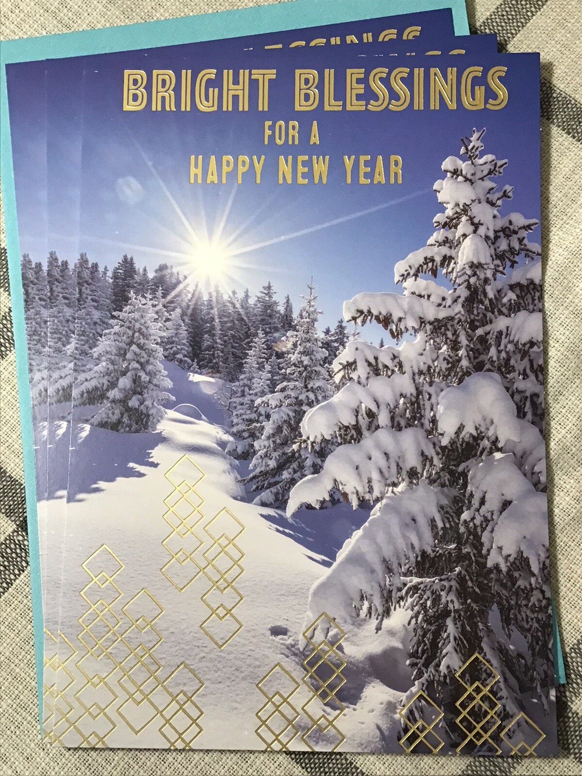 3 Hallmark Happy New Year Card Cards Bright Blessings Anyone 8×5.25 Expressions