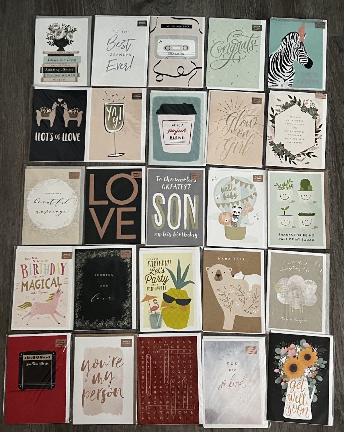 Minted Greeting Cards Art Home Stationery Lot 25 Cards #2 Birthday Wedding Baby
