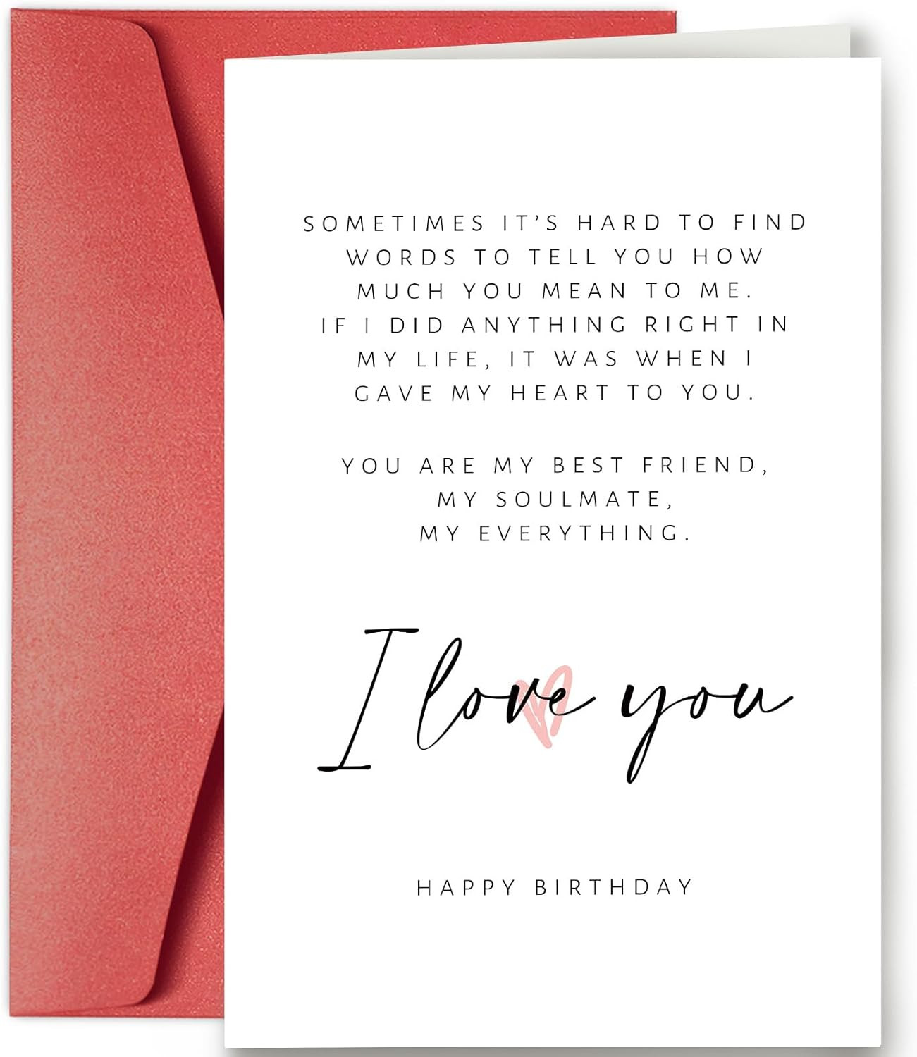 Birthday Poem Card for Him Her, Romantic Boyfriend #17