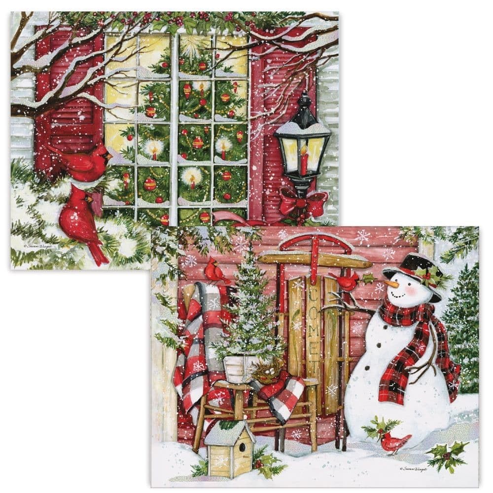 LANG Home For The Holidays Assorted Boxed Christmas Cards by Susan Winget, 18 Ca