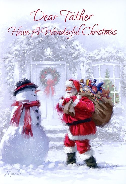 Dear Father Have A Wonderful Christmas – Christmas Greeting Card – 20522