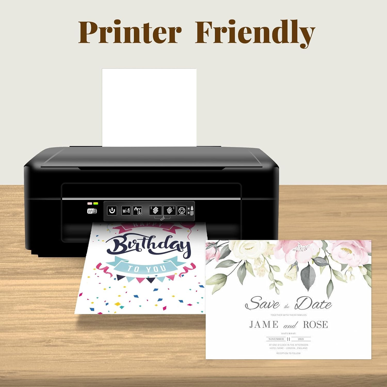 Goefun White Blank Note Cards and Envelopes 4X6 (Not Folded), 4X6 Flat Postcards