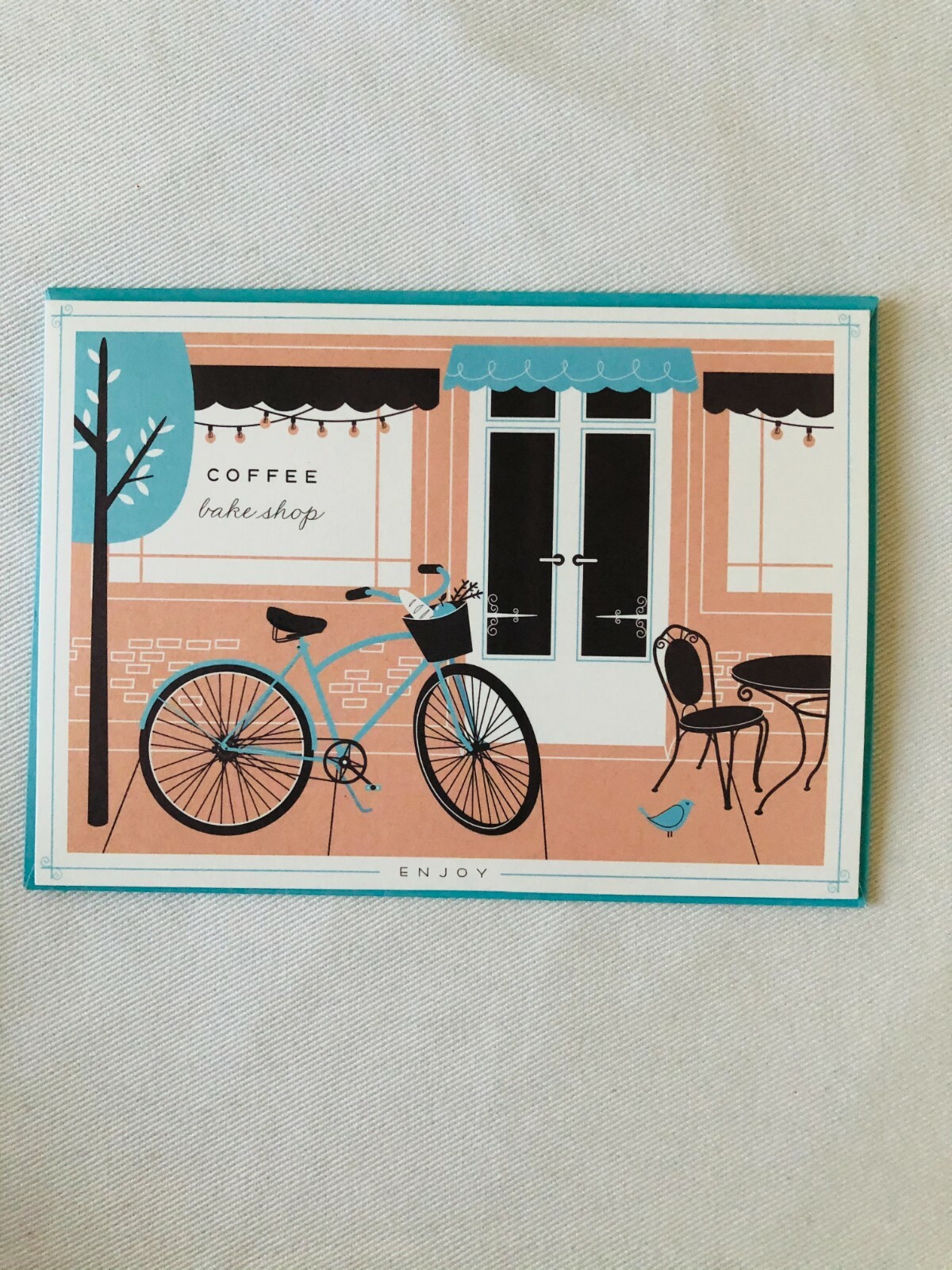papyrus blank cards – gem flamingo, cafe, bicycle floral
