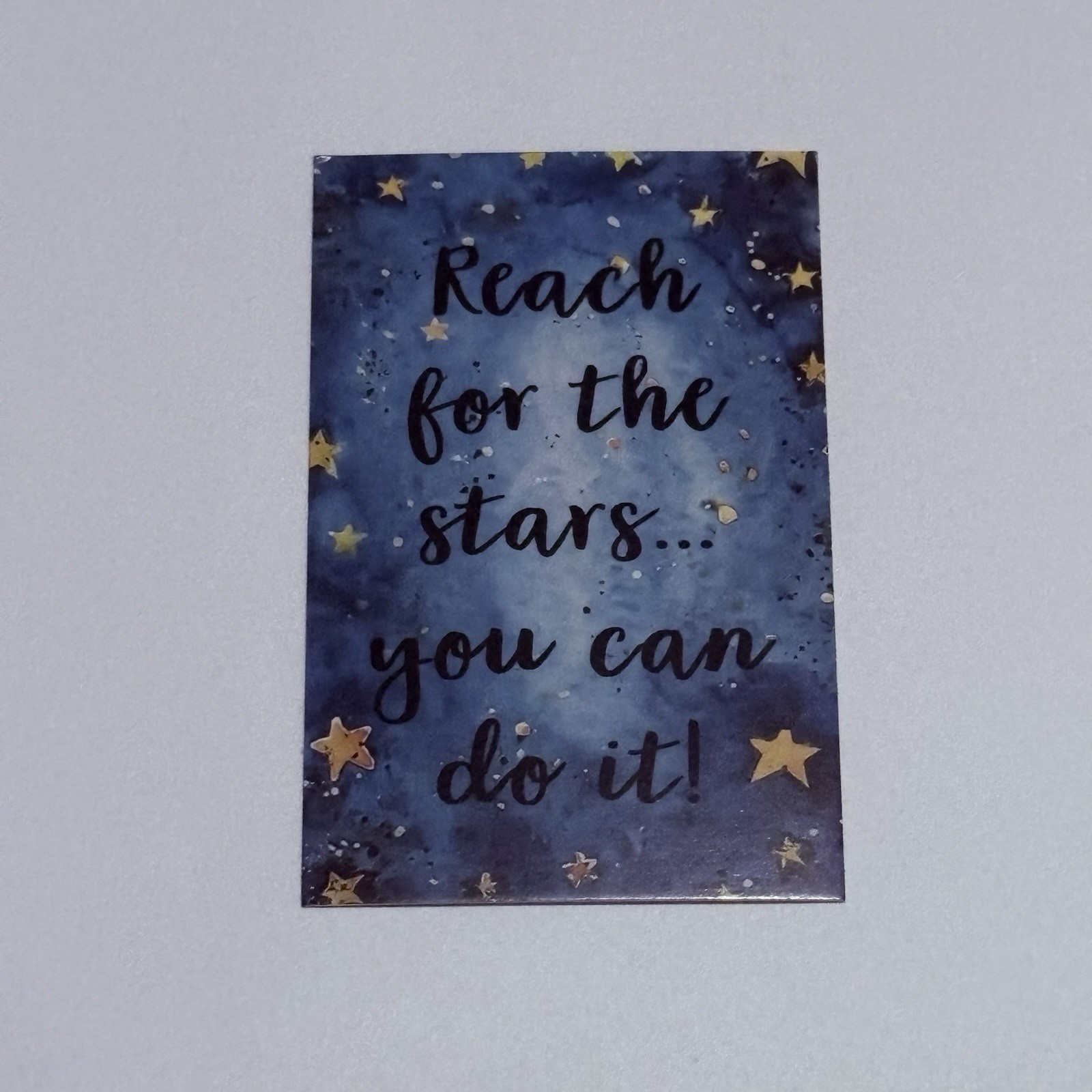 “Reach For The Stars“ Motivation Card Daily Affirmation Wallet Art Print Tc11