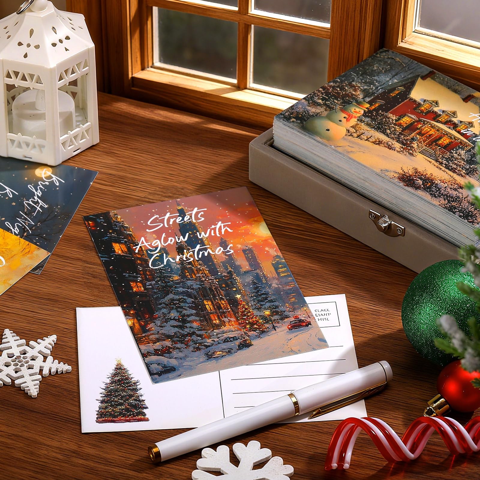 Nuanchu 80 Pcs Vintage Christmas Cards Bulk 4 x 6 Inch 4×6 inches, Colorful