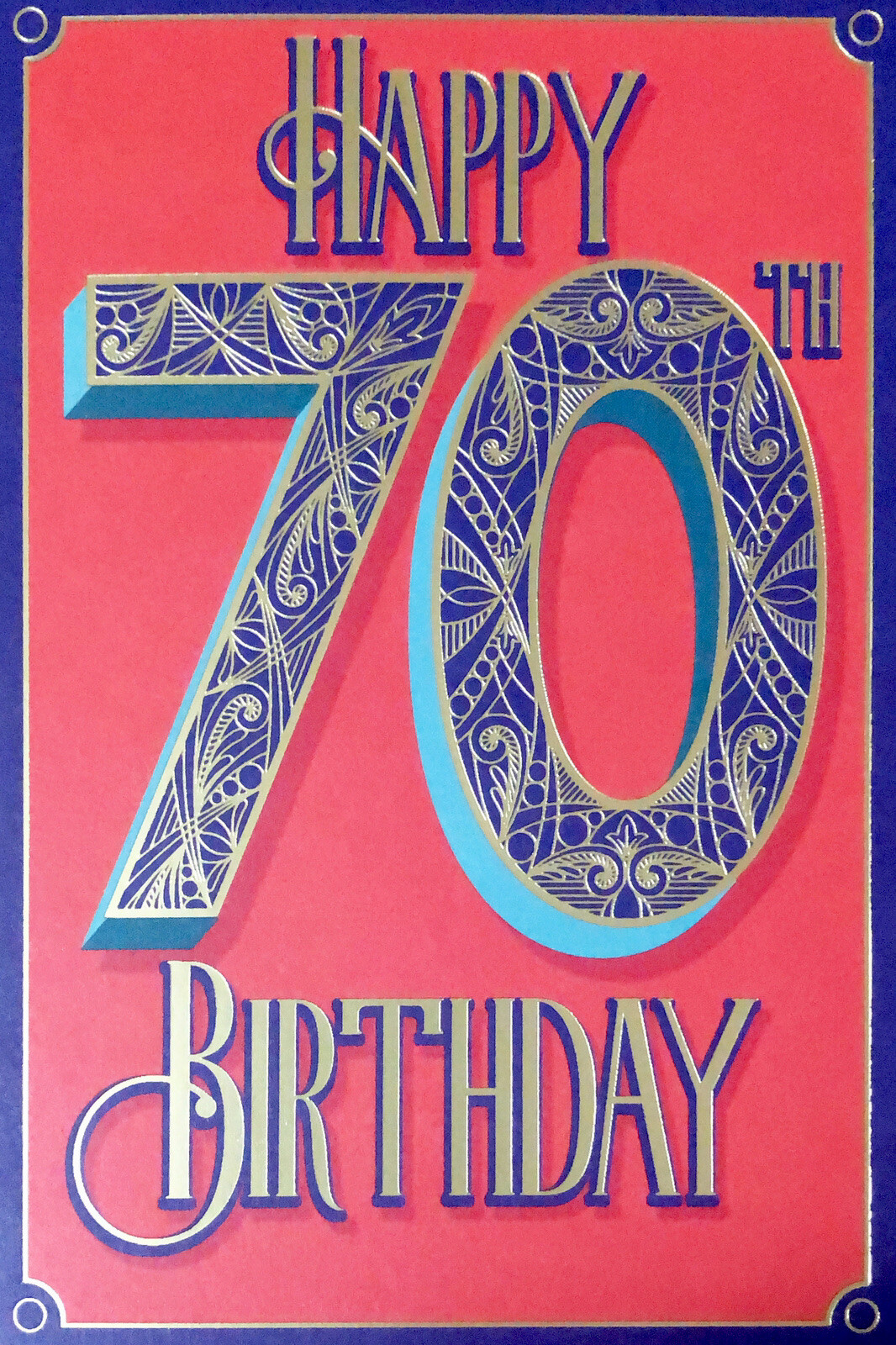 Happy 70th Birthday Wonderful Milestone 5”x7” Hallmark Greeting Card 70 Love