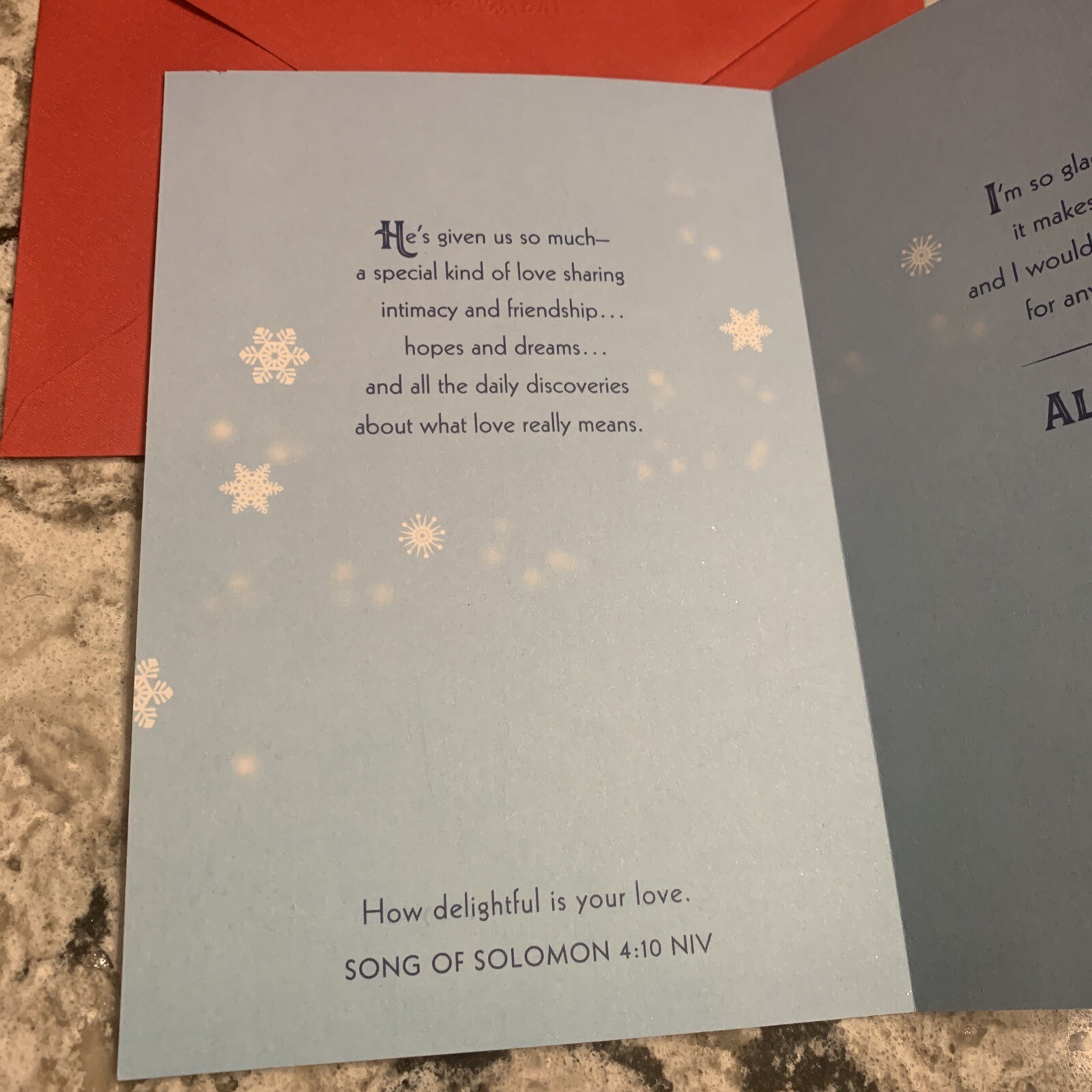 Merry Christmas To My Wonderful Husband 5.5”x8” Religious Greeting Card