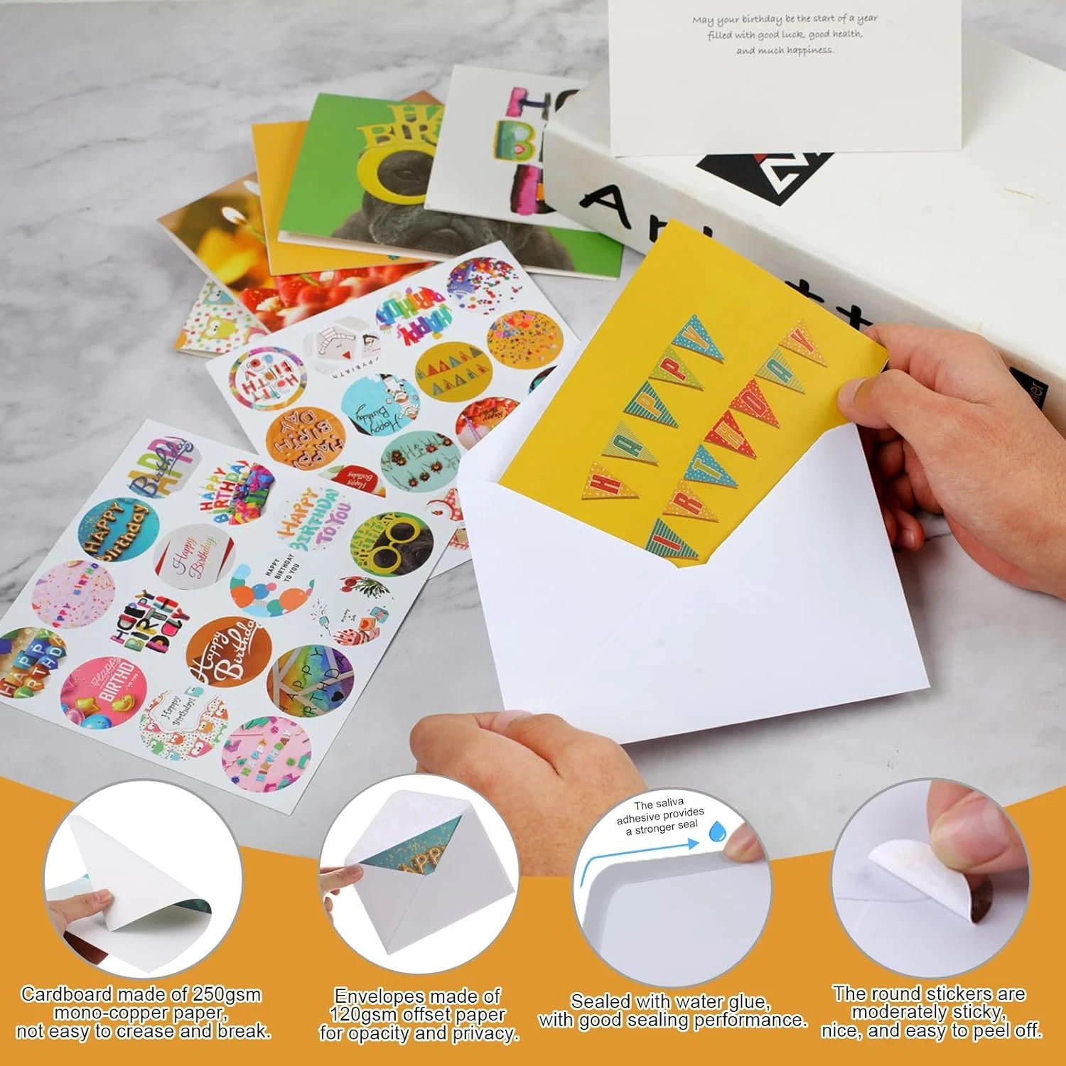 Joyberg 32 PCS Happy Birthday Cards Bulk with Envelopes, 4X6 Assorted Birthday C