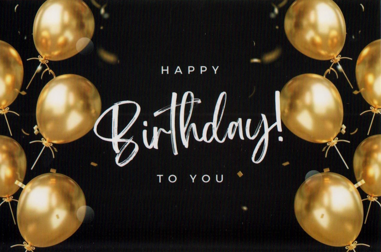 Birthday Gold Balloon Happy Birthday To You 1 Card 1 Envelope Greeting Card