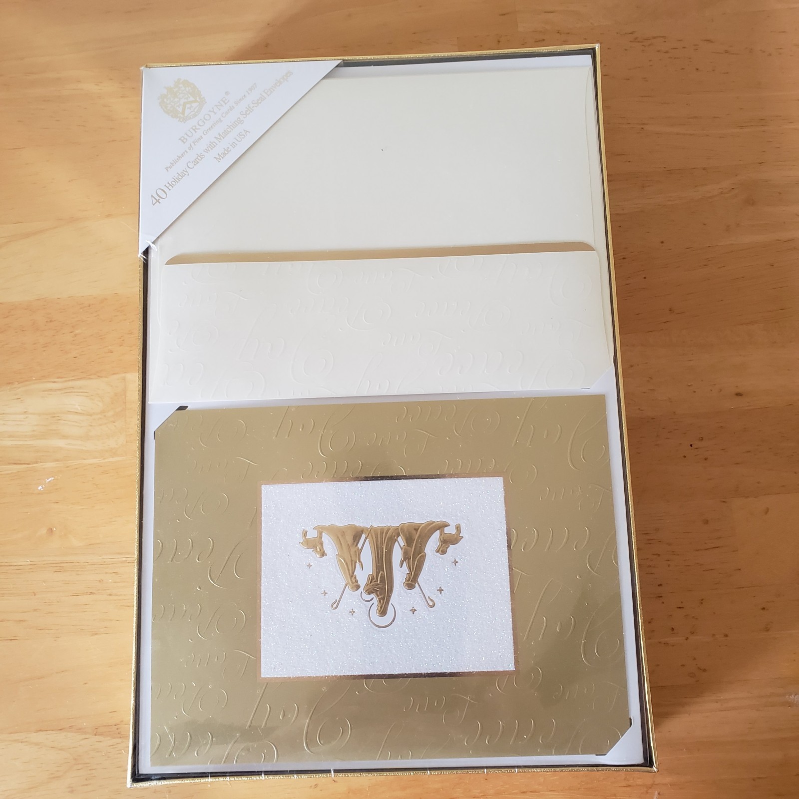 Burgoyne Christmas Cards Handcrafted 40 W/ Matching Self Seal Envelopes