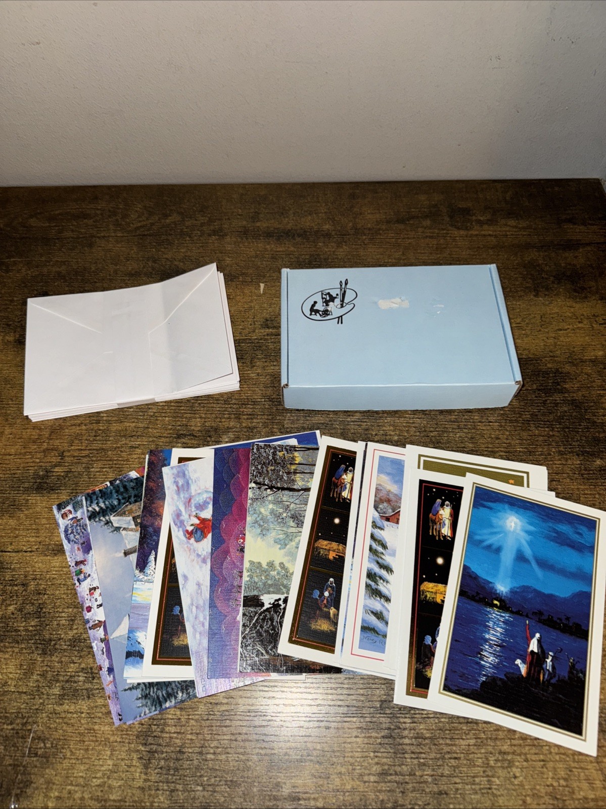 The Mouth And Foot Painting Artists Chirstmas Holiday Greeting Cards + envelopes