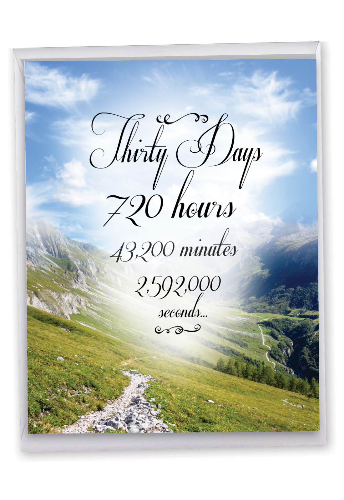 30 Days Sober Card (8.5 x 11 Inch) – Recovery 30 J9453AAG-US