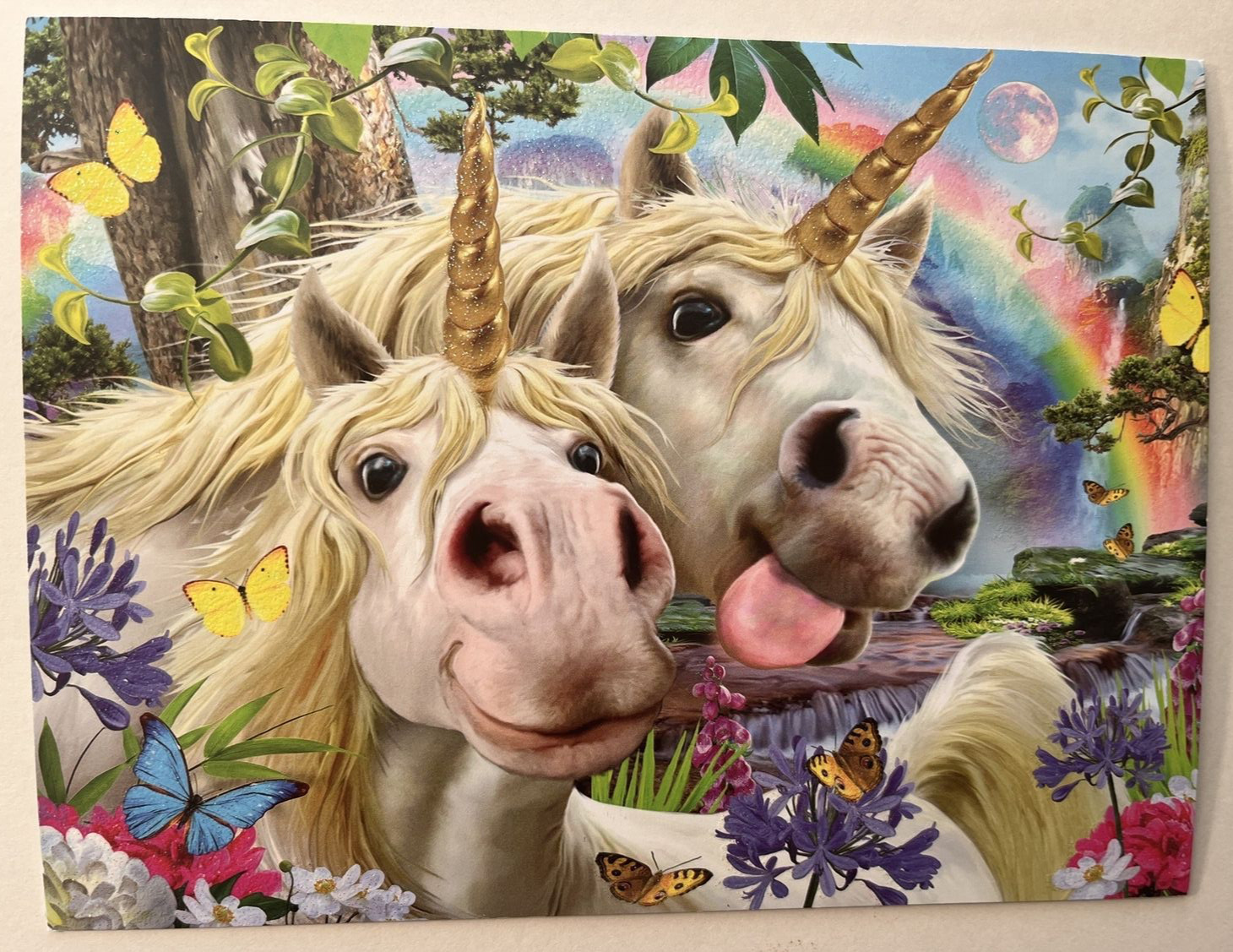 Unicorn Leanin Tree Happy BIRTHDAY wishes 2 some1 who spreads smiles to every1