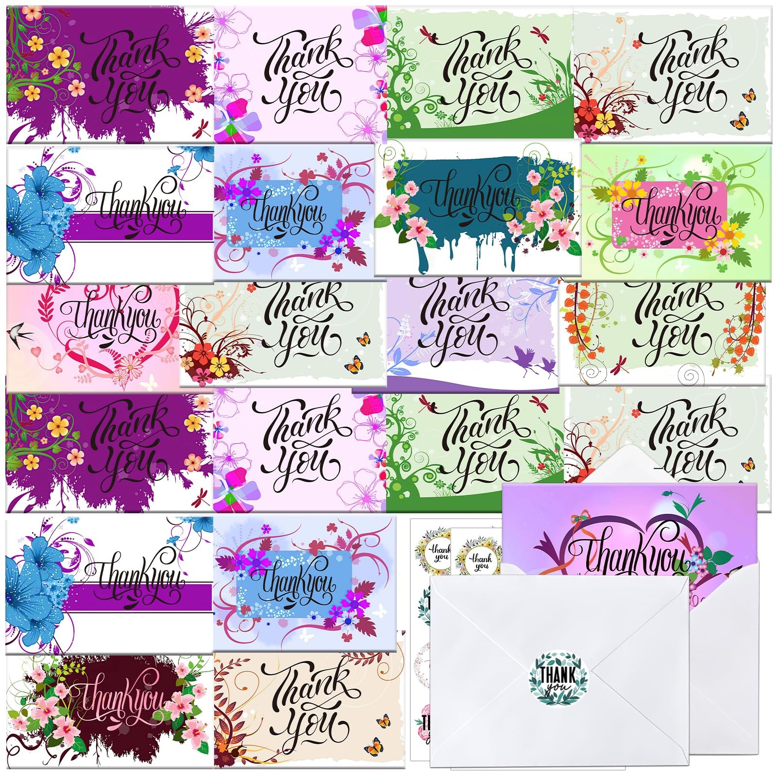 Eilyliafe 160 Piece Bulk Set of 4×6 Blank Thank You Cards inches, Blue