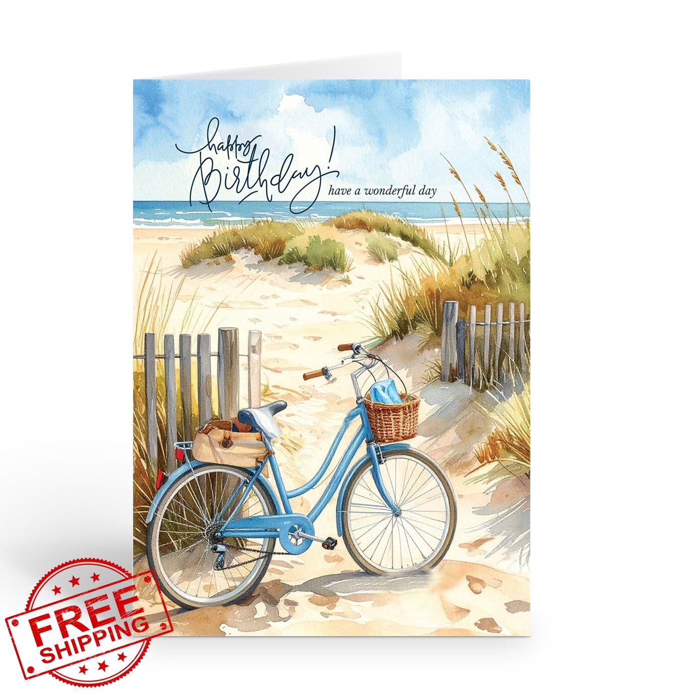 Stonehouse Collection Beach Cruiser birthday card