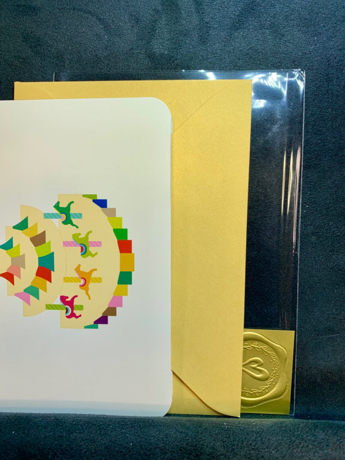 Happy Anniversary Happy Together 3D Pop Up Card Carousel Rainbow Colors
