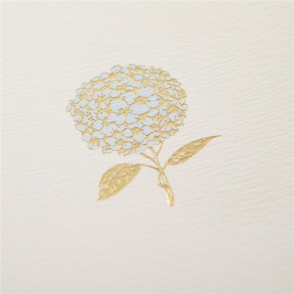 Stylish Blank Greeting Cards Set Of 10 Floral Hydrangea Gold Foil Teal Box