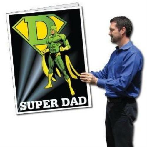 3′ Tall Stock Design Giant Super Hero Father’s Day Card