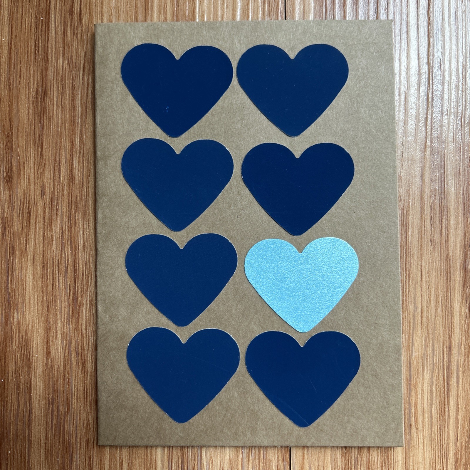 Lot Of 10 Hearts Blank Greeting Cards Handmade On Kraft Card Stock Notecard