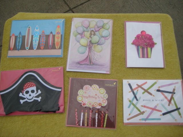Lot of 6 PAPYRUS Birthday Cards new sealed # EE