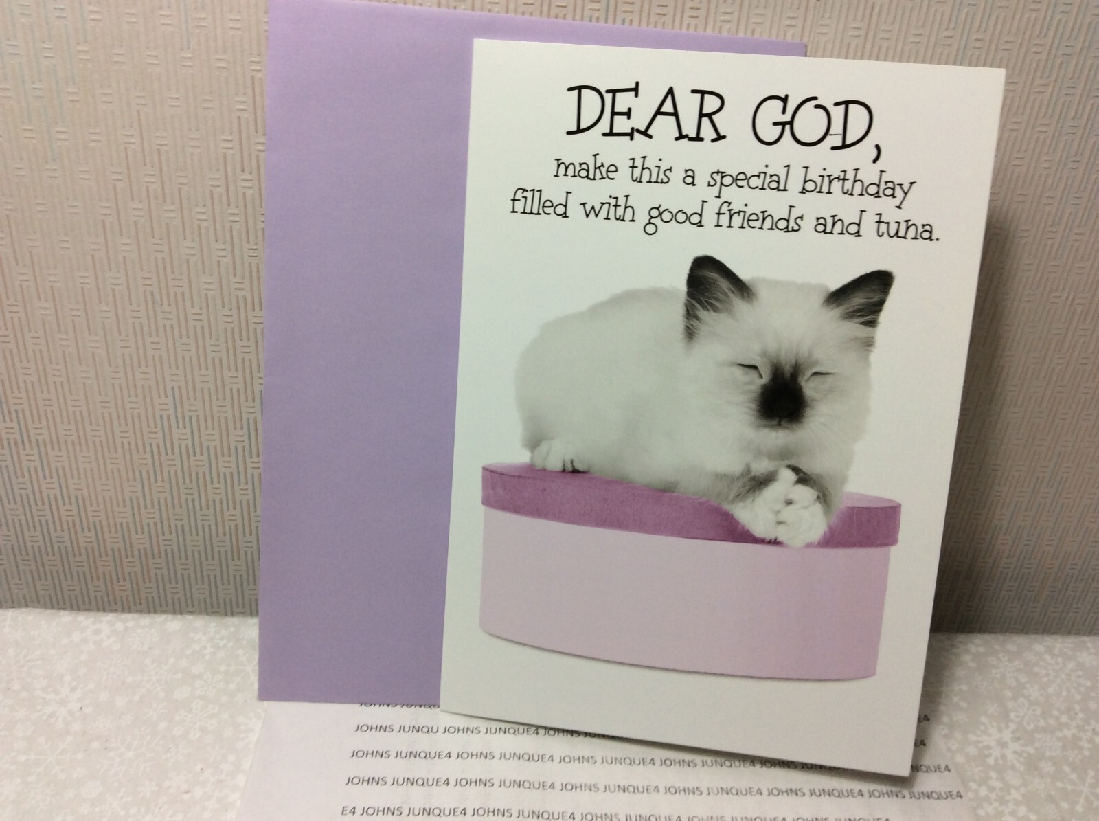 RSVP HAPPY BIRTHDAY GREETING CARD New w/envelope “Dear God make this a special.”