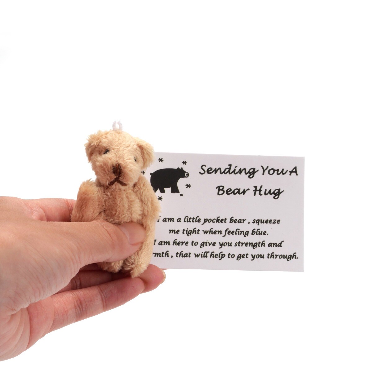 Cute Collectible Handmade Tiny Bear Plush Toy Gifts, A Little Animal Pocket Hug