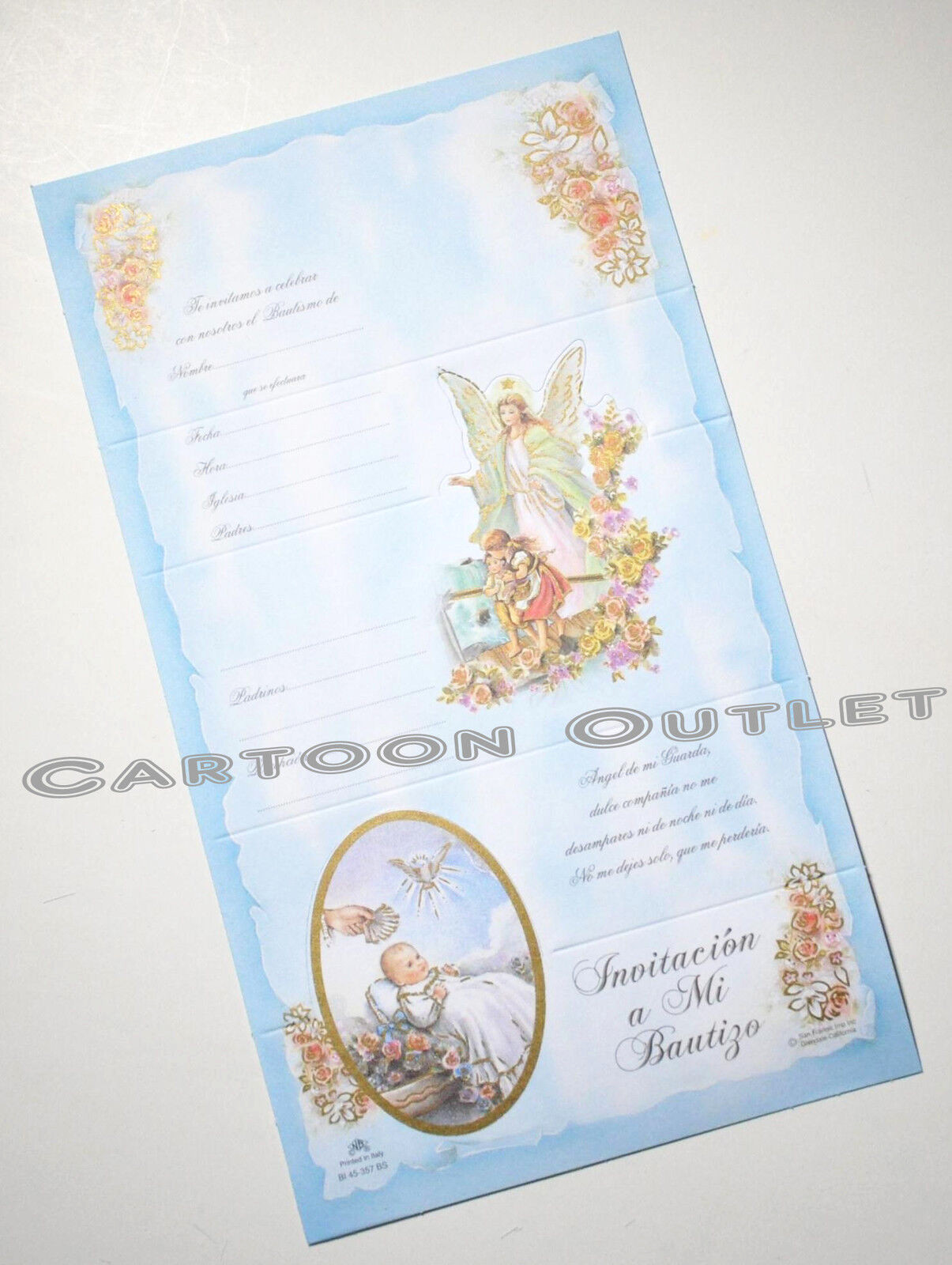 12 Invitaciones Mi Bautizo Spanish Baptism Christening invitations Favors Angel
