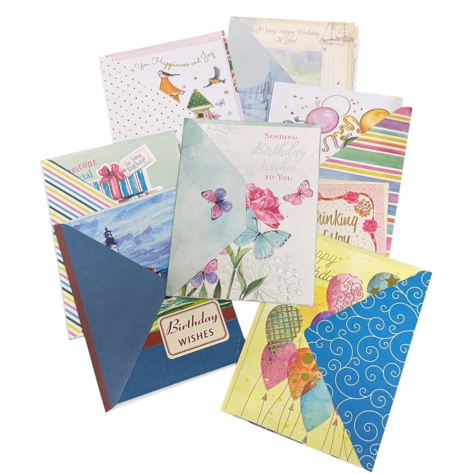 3lbs Vintage Greeting Card Lot Mixed Occasions Birthday Get Well Thanks Ephemera