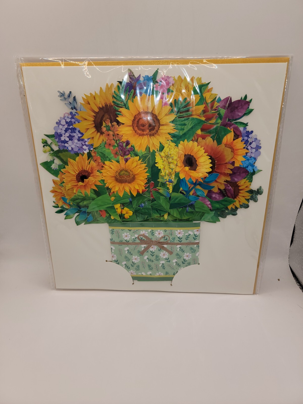 Pop Up Flower Bouquet Sunflowers With Vase Greeting Card #48/49
