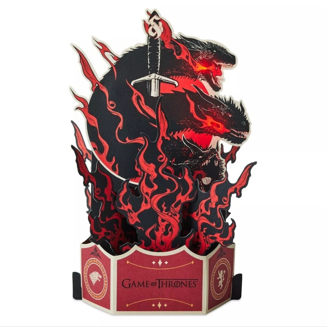 Hallmark Incredible Game of Thrones Legend 3D Pop-Up Musical Card With Lights
