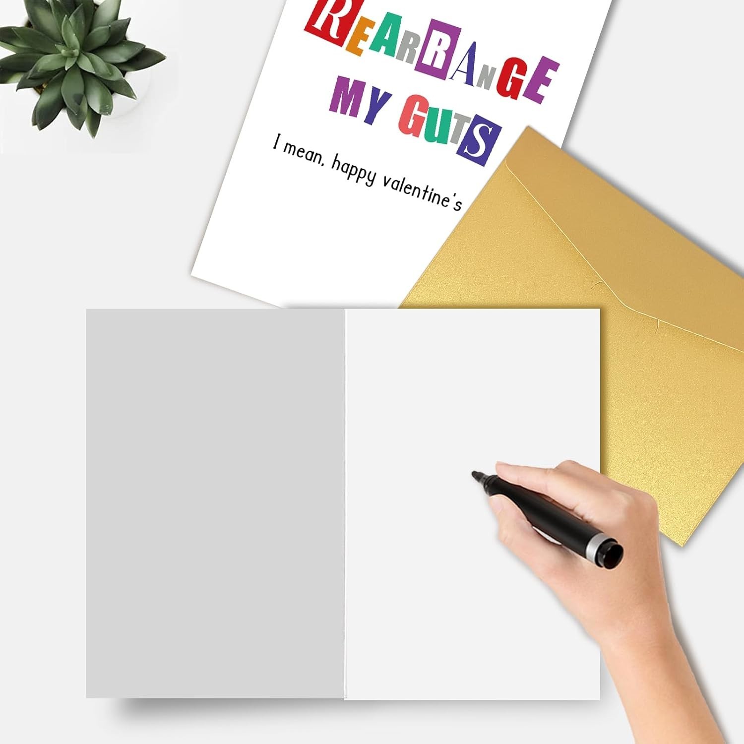 Contemporary Raunchy Valentine Card with Envelope – For the Love of Laughter!