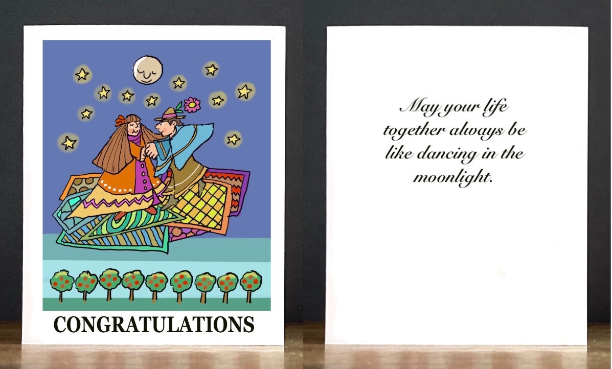 Wedding Card: Dancing in the Moonlight