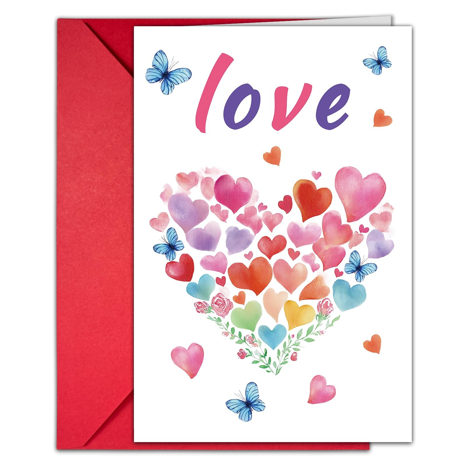 Love Greeting Card for Her Him – Romantic Valentine’s Day Card for Wife Husba…