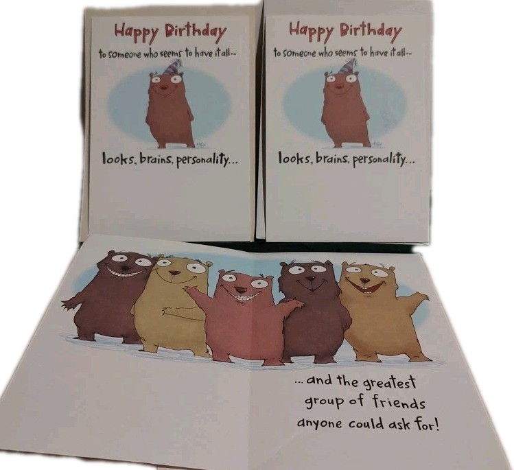 Vtg Lot 3 Hallmark Shoebox Friendship Greeting Cards with Envelopes 5″x7″ USA